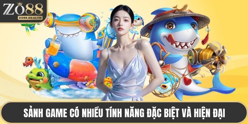 Sảnh game có nhiều tính năng đặc biệt và hiện đại
